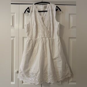 J.Crew Factory Women’s Border Eyelet Dress: Size 14